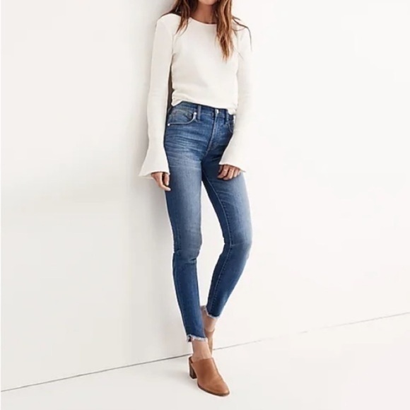 Madewell Size 26‎ 10” High Rise Skinny Jeans Tulip Hem Edition - Picture 15 of 15